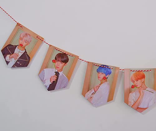 ZPPLD Kpop BTS Merchandise,Bts Merchandise Set,BTS Gift Set,1 BTS Throw Pillow Case,BTS Necklace, Stickers,BTS Keychain,Brooch, BTS Merch (B)