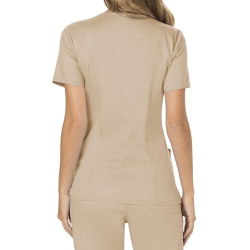 image for Cherokee Scrubs Top for Women Mock Wrap with 3 Pockets, Soft, 2-Way St