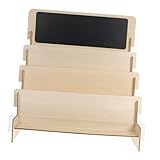 Gadpiparty Kartenhalter aus Holz für Grußkarten Stufiger Tischkartenständer mit Kreidetafel Vielseitiger Aufsteller für Postkarten Visitenkarten und Bilder für Hochzeiten