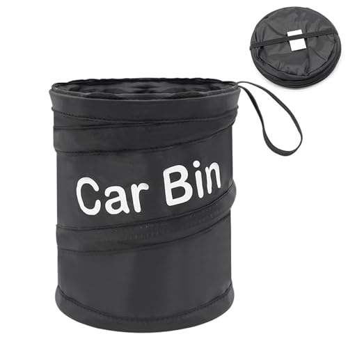 SCHUIWINNER One Piece Portable Collapsible Car Trash Can Waterproof Collapsible Car Bin Leak Proof Foldable Car Pop Up Travel Rubbish for Car