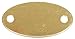Blk Tag, 1 x 1-7/8 in, BRS, Oval, PK100