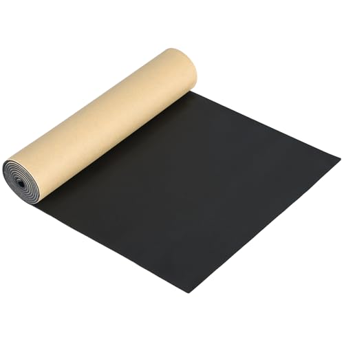 Image of Sponge Neoprene with Adhesive Foam Rubber Sheet 1 /8 inch Thick X 12 inch Wide X 54 inch Long, Padding Gaskets,Crafts for Weather proofing or Stripping DIY Gasket or Sealing Material
