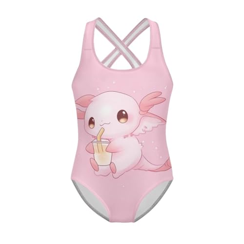 Image of Girls One Piece Swimsuits Sleeveless Lightweight Bathing Suit Beach Swim Suit Quick Dry Swimwear 5-14 Y