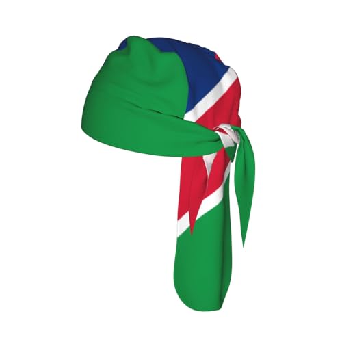 CNTDBU Drapeau de la Namibie - Casquette de cyclisme respirante - Bandeau anti-humidité pour casque - Séchage rapide - Pour homme et femme - Noir