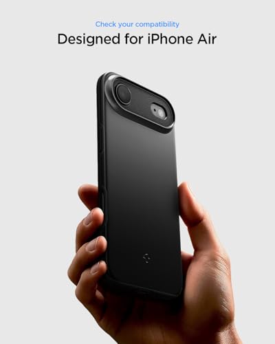 Image of Spigen Thin Fit MagFit Back Cover Case for iPhone Air, MagSafe Compatible, Slim Frame - PC+TPU | Black