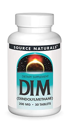 Source Naturals DIM, Diindolylmethane 200mg with BioPerine, Vitamin E & More - 30 Tablets