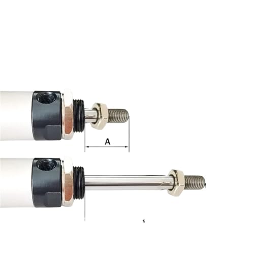 Mini vérin pneumatique de précision en alliage d'aluminium robuste - 4