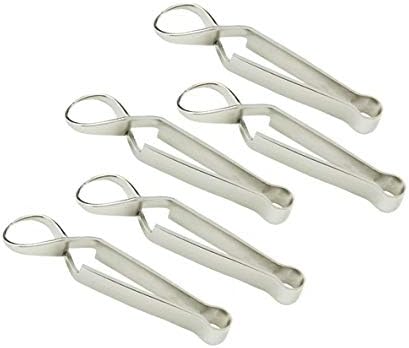 Forgesy Stainless Steel Cross Action Star Towel Clip (4 Inch) - Pack of 5 Pieces