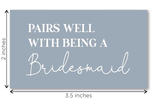 Invitationhouse 40413-940-MSPRO-STEELBLUE Pairs Well With Being A Bridesmaid Proposal, Maid Of Honor Proposal Mini Champagne Bottle Labels thumb #1
