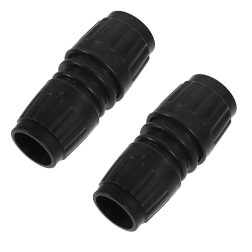 DIYEAH Conectores para Percheros de Plástico Doble Vía Resistentes, Compatibles Barras Extensibles, Diseño Recto en Negro, Instalación sin Herramientas, Kit para Barra y Perchero Doméstico