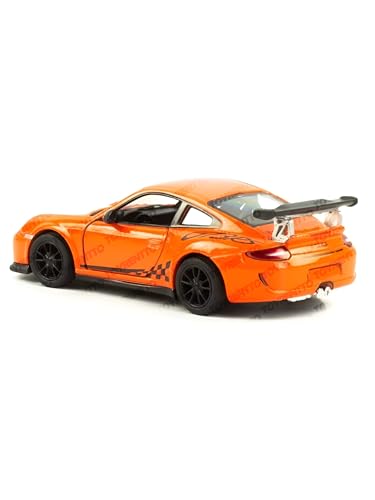 Image of 1:36 Porschee GT3 RS 2010 Alloy Sports Car Model - Diecast Metal Pull Back Toy with Openable Doors, Inertia Action, Collectible Car for Kids & Adults-Orange