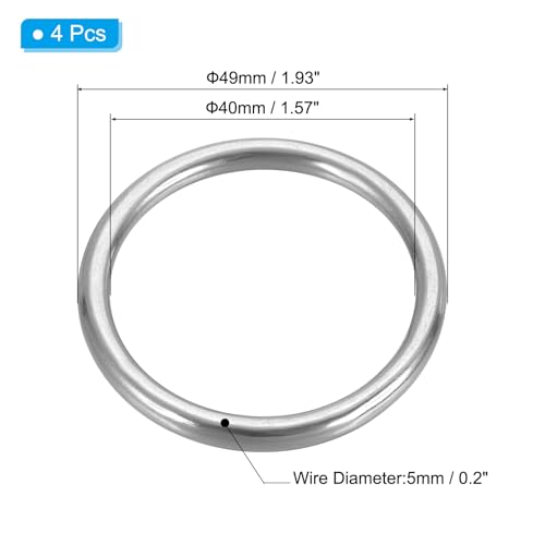 Anneau en métal inox 316 marine robuste pour accastillage et sangle