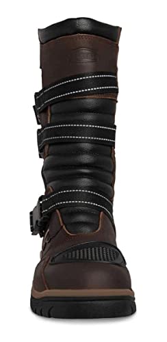 WORKLAND 77415 Motorcycle Boots for Men - Leather Boots with Protections - Work Boots For Men - Rubber Sole Slip Resistant and Reflective Motorcycle Riding Boots - Botas para Motocicleta Hombre3