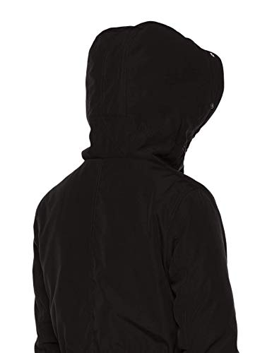 Royal Matrix Women's Warm Winter Parka Coat Hooded Sherpa Lined Winter Jacket with Zip Pockets (Black, 8)