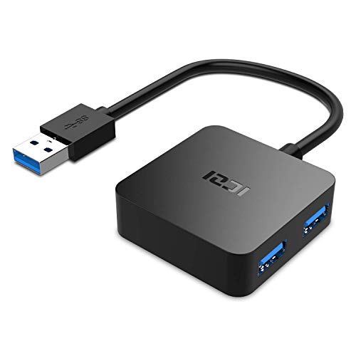 ICZI USB3.0 ハブ 4ポート usb ハブ 5Gbps高速 USB拡張 usb hub 3.0 軽量 ハイスピードデータ運送 Mac、Surface 3、Surface Pro 3、Surface Pro 4、Surface Pro 6、New Surface Pro 2017 など対応