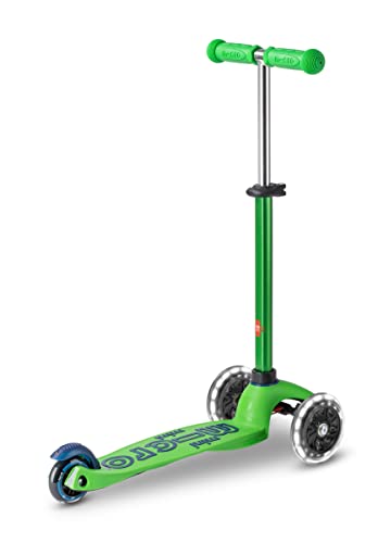 Image of Micro Kickboard | Mini LED Kids Scooter for Ages 2-5 | Children up to 110 lbs | 3 Wheel Lean-to-Steer Design | Adjustable T Bar | Smooth Ride, Motion Activated PU LED Wheels | Swiss Design