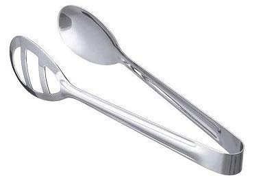 FINALITY Stainless Steel Oval Salad Tong(Silver) 1