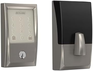 Schlage Encode Smart WiFi Deadbolt Lock for Front Door - Keyless Entry with App or Touchscreen - Works with Alexa, Hey Google, & Airbnb - Create Codes for Guests - Satin Nickel Silver