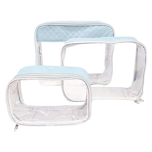 Organizador Transparente Kit 3 Peças Necessaire Mala Objetos Saida Maternidade Bebe Viagem