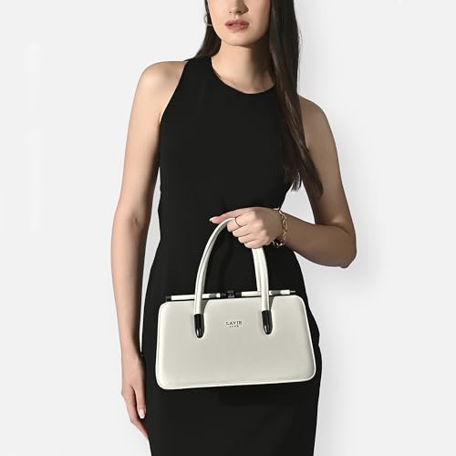 Image of Lavie Luxe Women's Book Dual Handle Frame Satchel Handbag | Satchel Bag for Work | Ladies Purse | Stylish Shoulder Bag | Gift For Women