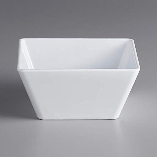 Image of E-EZRA Melamine Serving Bowl Square Big, (White, 4500 ml, 10 inches) | for Dining Table | Snacks | Mixing Bowl | Serving Bowl (3 PCS)