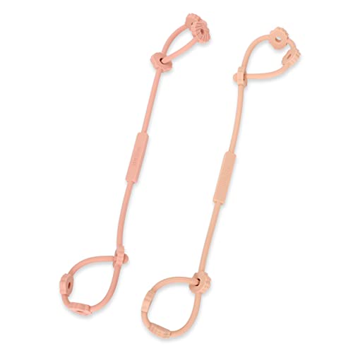 Image of Toy Safety Straps, Socub Silicone Adjustable Baby Pacifier Teether Straps, 2pcs Toddler Toy Bottle Harness Straps for Strollers, High Chair, Cribs, Bags, BPA Free, Muted, Apricot