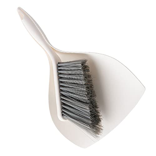 Yardenfun 1Set Mini Broom and Dustpan Portable Cleaning Brush and Shovel for Desk Office Keyboard Ergonomic Handle Space Saving Design Essential Cleaning Tool for Home Work