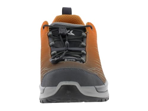 LOWA Multifunktionsschuhe Zirrox 2 GTX Lo SL wasserdichte und komfortable Herren Sportschuhe mit griffiger Laufsohle Orange/Grey EU 43,5