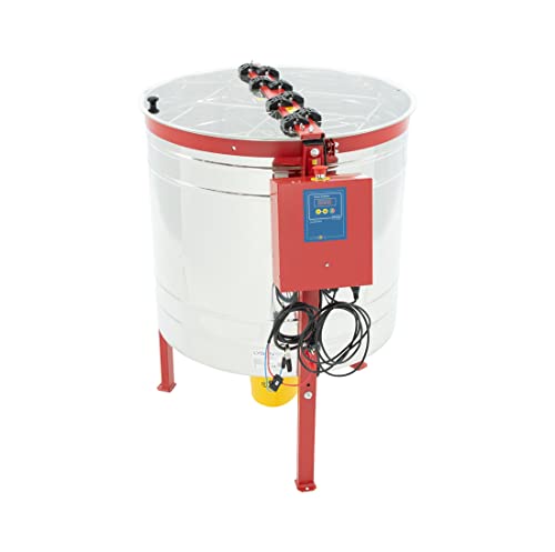 Selbstwendeschleuder 4 Waben (Optima) aus Edelstahl Honigschleuder Imkerei Bienen – Bild 3