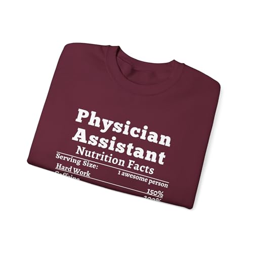 Physician Assistant Nutrition Facts Crewneck Sweatshirt Gift for Healthcare Professionals Nursing School Sweatshirt3