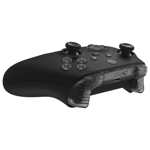 Image of eXtremeRate Replacement Buttons for Xbox Series X & S Controller, Clear Black Custom Accessories Bumpers Trigers Dpad ABXY Start Back Sync Share Keys Parts for Xbox Core Wireless Controller