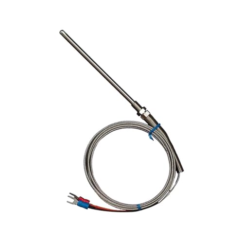 Termopar tipo K evita fallos de lectura con cable de 4m y sonda de acero de 20 cm