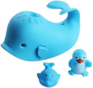Bath Spout Cover, Faucet Cover Baby Bathroom Tub Faucet Cover Protector for Kids, Bathtub Spout Cover for Baby Kids Toddlers Protection Accessories Baby Safety Universal Bath Silicone Toys Whale Blue