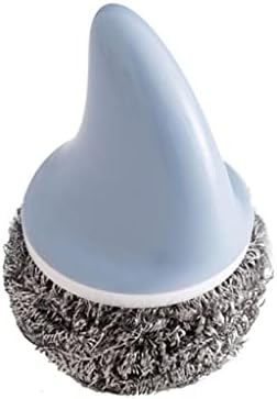 Steel Ball Pot Brush Cleaning Tableware Brush with Handle Stainless Steel Brush Pot Ball Kitchen Supplies(Black) image 4