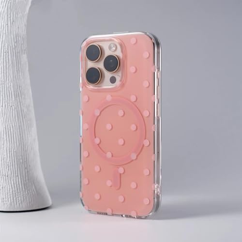 Coque de Protection pour iPhone 16 Pro Rose avec Chargeur sans Fil Inductif
