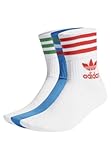 adidas Mid Cut Crew Socks Socken 3er Pack (43-45, white/royal)