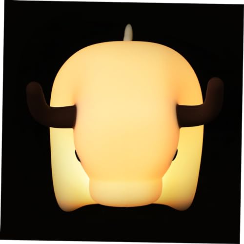 Lámpara de mesa de noche con diseño de vaca, LED multicolor miniatura 1