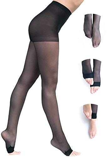 Image of Convertibles Pantyhose, Black - 3 Ways to Wear It - Sheer Pantyhose Hosiery for Women