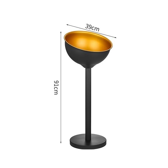 Seaux à Glace Récipient Vertical de Boisson Seau à Glace d'acier Inoxydable Grande capacité | Double paroi(Noir)
