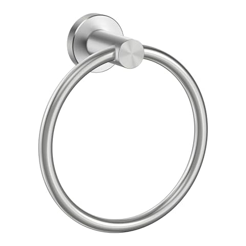 FORIOUS Brushed Nickel Towel Ring Cover