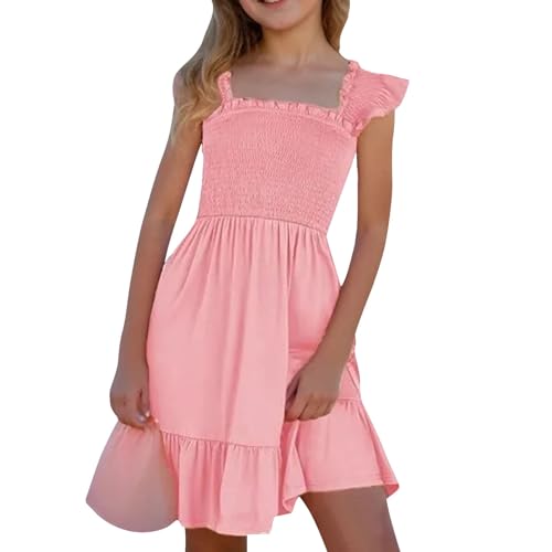 Generisch Romanzi rosa moccato prendisole senza maniche con tasche ragazze 86, Colore: rosa., 13-14 Anni