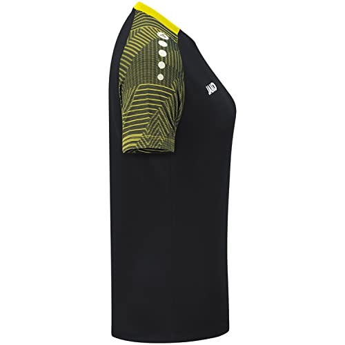JAKO Damen T-Shirt Performance, Schwarz/Soft Yellow, 36 – Ansicht 6