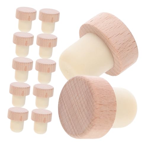 Anneome 30 Tapones De Corcho De Madera De Haya 19.5 Mm para Botellas De Vino, Tapones Selladores Reutilizables para Botellas De Vidrio, Cierre Hermético para Conservación y Uso Proyectos DIY