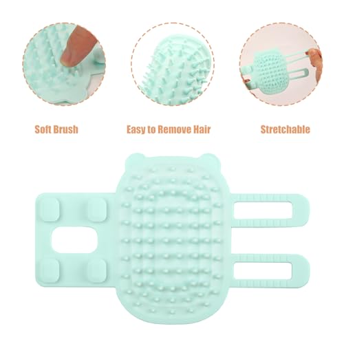 2pcs 2 en 1 Brosse Autonettoyante pour Chat, Silicone Brosse de Toilettage pour Chat Réglable Grattoirs pour Visage de Chat pour Pieds de Table Cadre d'Escalade Gant de Perte pour Chien - Image 5