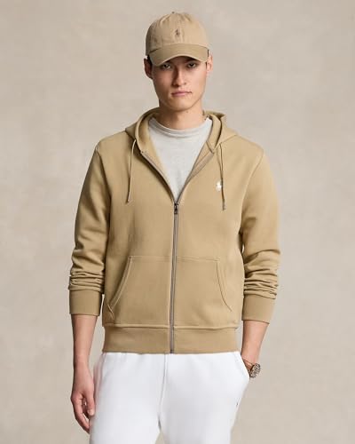 Image of POLO RALPH LAUREN Double Knit Tech Fleece Hoodie (US, Alpha, X-Large, Regular, Regular, Luxury Khaki)