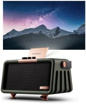 NOMVDIC X300 Outdoor Portable Projector, 1080P Projector with WiFi and Bluetooth, Built in Battery & 16W Harman Kardon Speakers, 110" Big Screen Movie Projector for Outdoor Use, 3Hr Video Playtime