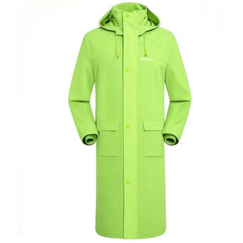 HANMENGXUAN Men's Rain Jacket with Hood Waterproof Lightweight Long Safety Raincoat Rain Gear