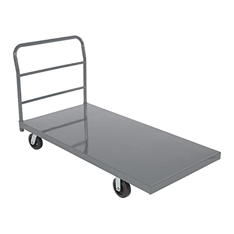 Vestil ECSPT-3060 Steel Smooth Deck Platform Truck 30 in. x 60 in. 2000 Lb. Capacity Gray Cover