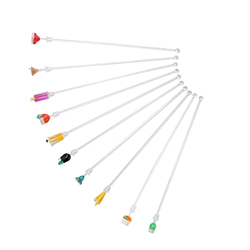 10 Palitos para Mezclar Bebidas, Bonito Palito Acrílico | Palillo para Agitar, Palito para Mezclar Bebidas, Acrílico Al Aire Libre para Cócteles, Palitos para Mezclar (palillo