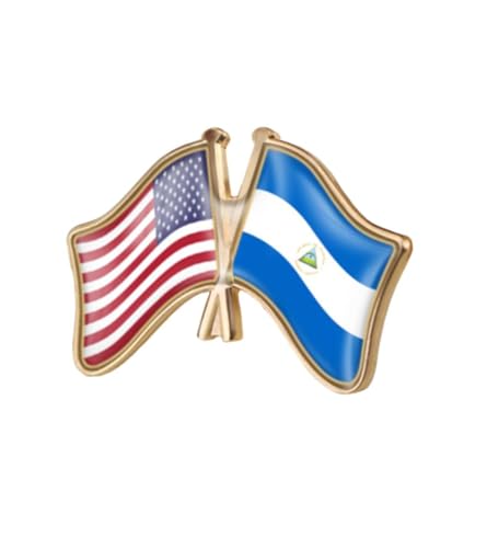 Image of World Most Countries Single Pin Brooch Badge United States USA America and Other Countries Cross Friendship Pin Badge for Men Women